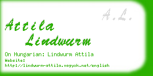attila lindwurm business card